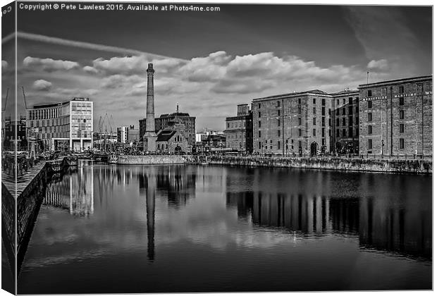  Liverpool - The Pumphouse Mono Canvas Print by Pete Lawless