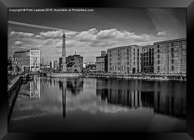  Liverpool - The Pumphouse Mono Framed Print by Pete Lawless