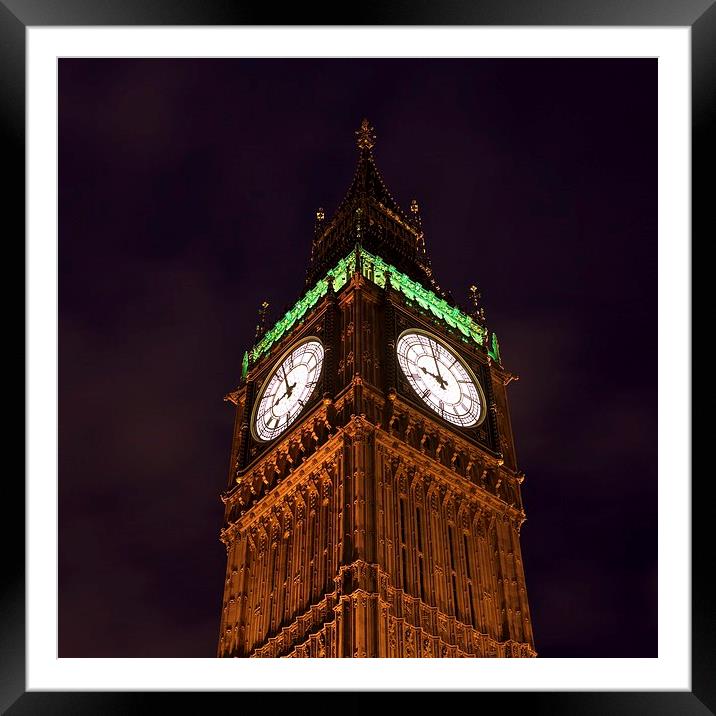  Big Ben at night Framed Mounted Print by Stephen Taylor