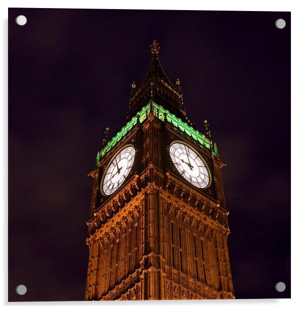  Big Ben at night Acrylic by Stephen Taylor