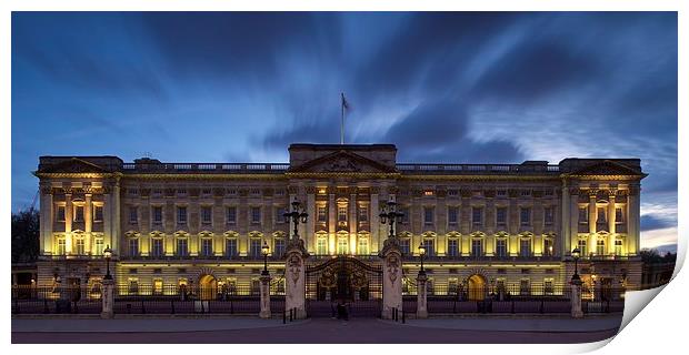 Buckingham palace at night Print by Stephen Taylor