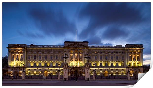 Buckingham palace at night Print by Stephen Taylor