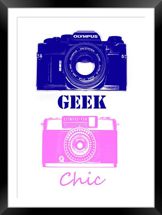 Camera Geek, Photo Chic  Framed Mounted Print by Chris Watson