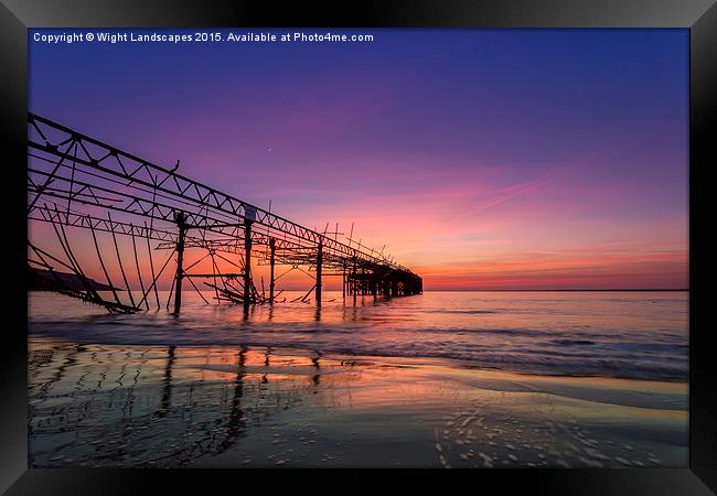  Caught In The Afterglow Framed Print by Wight Landscapes