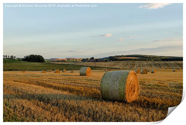 Sunset in Aberdeenshire Print by Michael Moverley