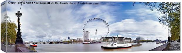 London Eye Panoramic Canvas Print by Adrian Brockwell