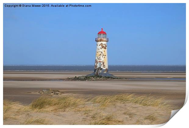  Talacre Lighthouse Print by Diana Mower