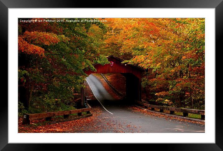  Fall Covered Bridge Framed Mounted Print by Ian Pettman