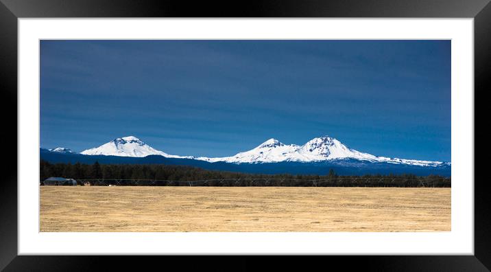  Three Sisters Panorama Framed Mounted Print by Brent Olson