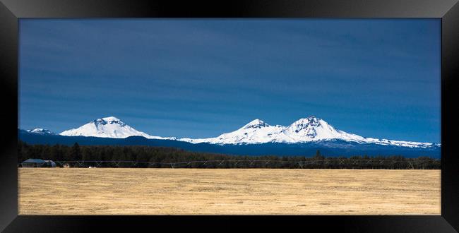  Three Sisters Panorama Framed Print by Brent Olson