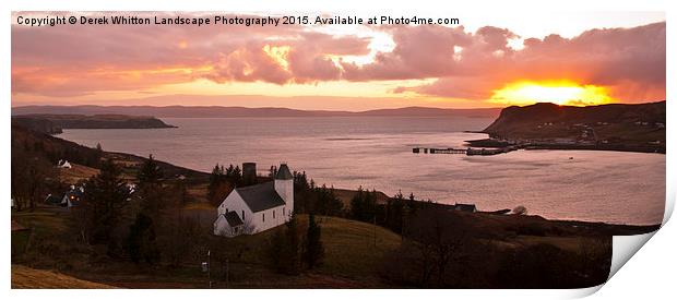  Loch Uig Sunset Print by Derek Whitton