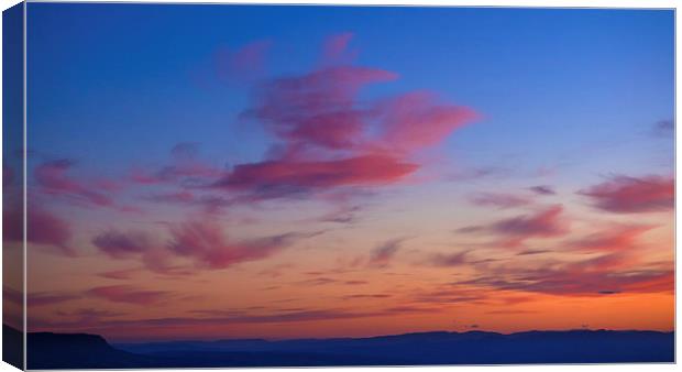 Sunset over Central Scotland Canvas Print by Tommy Dickson