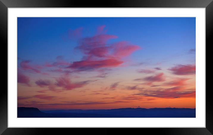 Sunset over Central Scotland Framed Mounted Print by Tommy Dickson