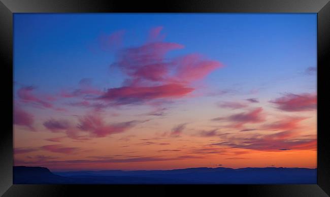 Sunset over Central Scotland Framed Print by Tommy Dickson