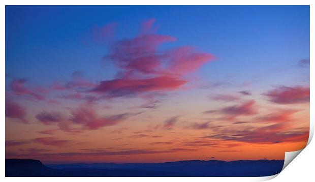 Sunset over Central Scotland Print by Tommy Dickson