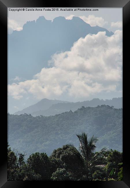  Mount Kinabalu with Cloud Framed Print by Carole-Anne Fooks