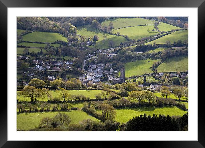 Combe Martin village and church, north Devon  Framed Mounted Print by Colin Tracy