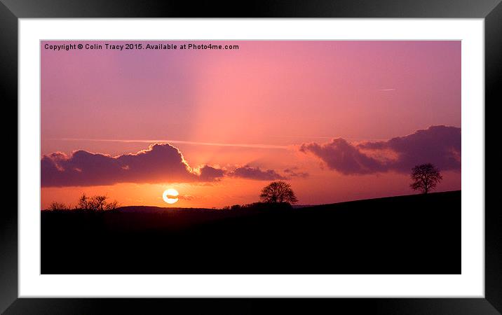  Wiltshire Sunset Framed Mounted Print by Colin Tracy