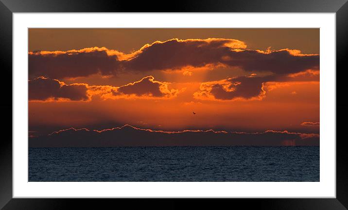  Sunset Afterglow, Chesil Beach, Dorset Framed Mounted Print by Colin Tracy