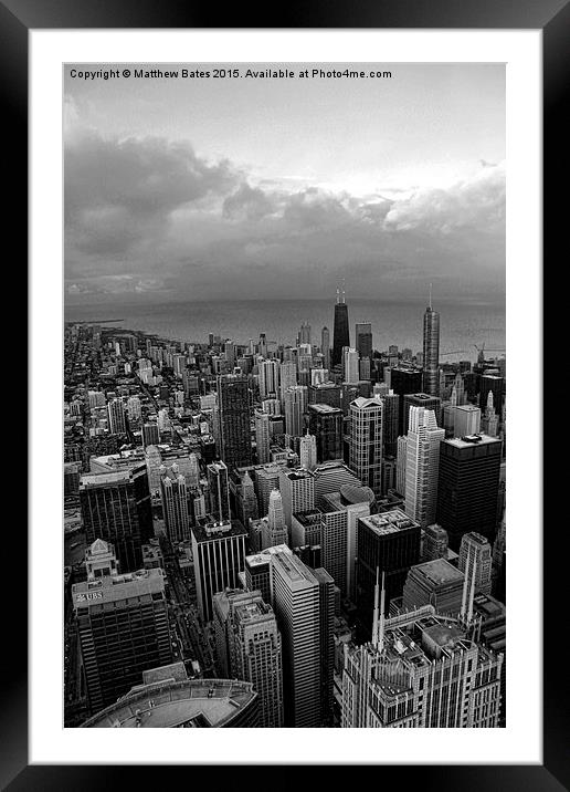 Willis Tower cityscape Framed Mounted Print by Matthew Bates