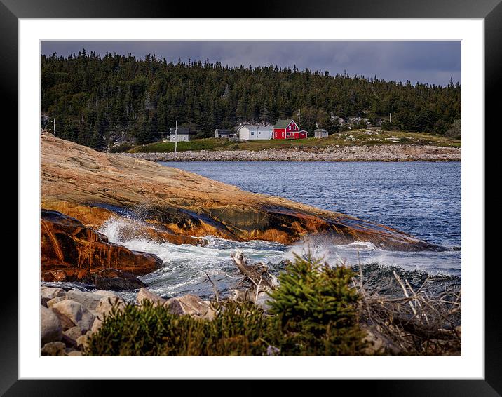 Neals Harbour, Nova Scotia, Canada Framed Mounted Print by Mark Llewellyn