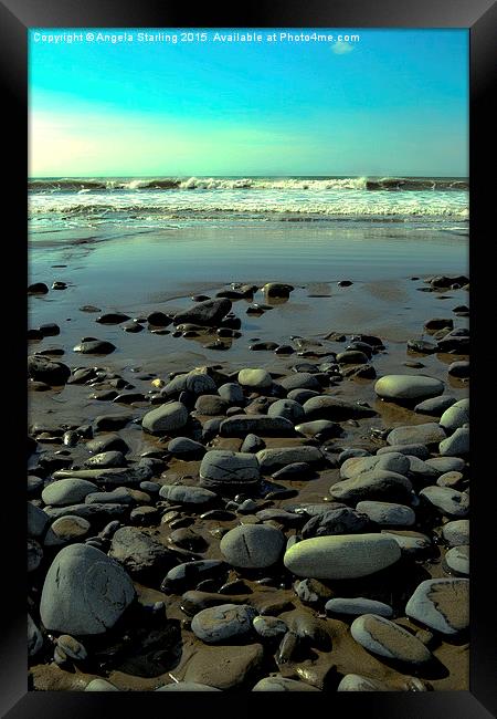 Borths Beach Framed Print by Angela Starling