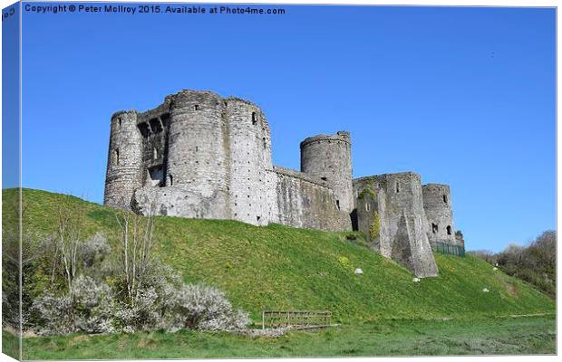  Kidwelly Castle Canvas Print by Peter McIlroy