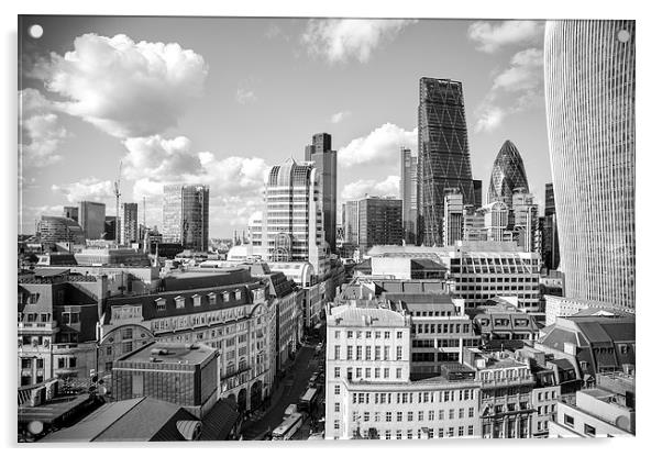  London City Skyline Acrylic by Adam Payne