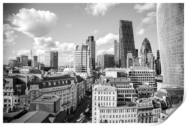  London City Skyline Print by Adam Payne