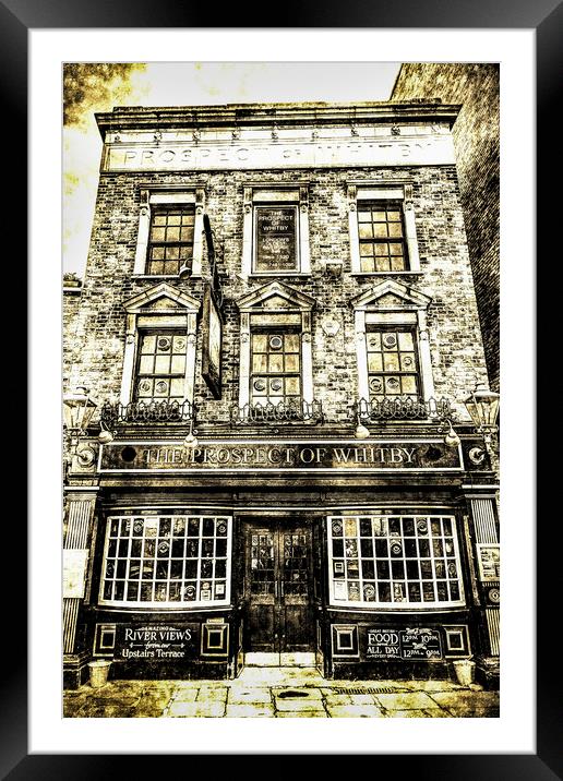 The Prospect Of Whitby Pub London Vintage Framed Mounted Print by David Pyatt