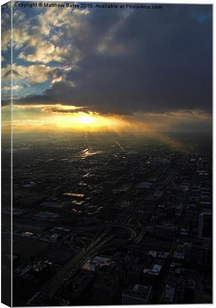 Chicago sunburst. Canvas Print by Matthew Bates