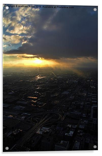 Chicago sunburst. Acrylic by Matthew Bates