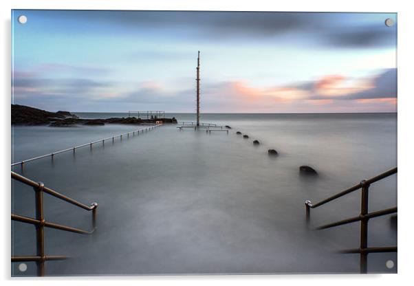  Ilfracombe Pier sunrise Acrylic by Dave Wilkinson North Devon Ph