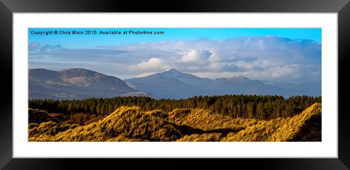  Snowdonia from Harlech Dunes Framed Mounted Print by Black Key Photography
