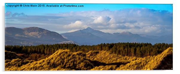  Snowdonia from Harlech Dunes Acrylic by Black Key Photography