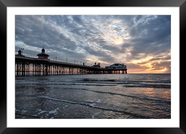 Sunset Sky Over North Pier Framed Mounted Print by Gary Kenyon