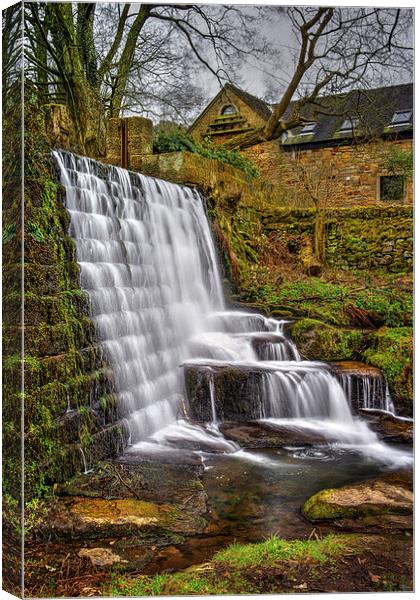 Lumsdale Falls and Dam  Canvas Print by Darren Galpin