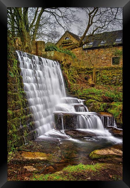 Lumsdale Falls and Dam  Framed Print by Darren Galpin