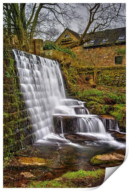 Lumsdale Falls and Dam  Print by Darren Galpin