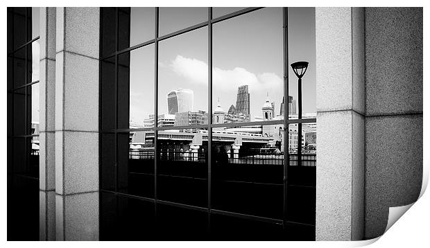  London through the Square Window Print by Adam Payne