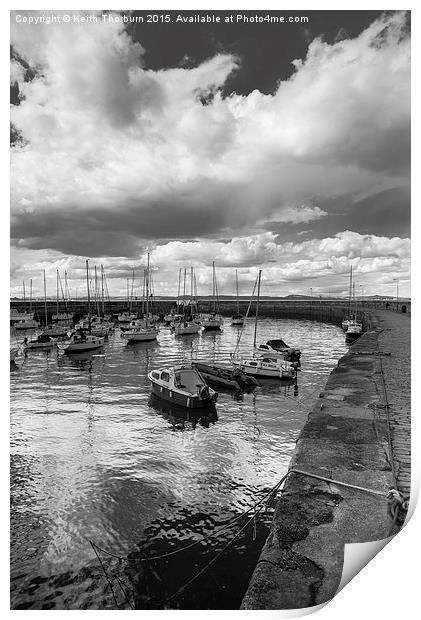 Musselburgh Harbour BW Print by Keith Thorburn EFIAP/b