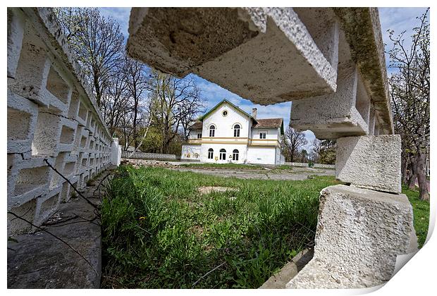 Bolta Rece abandoned building Sibiu Romania Print by Adrian Bud