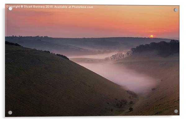  Devils Dyke Acrylic by Stuart Gennery