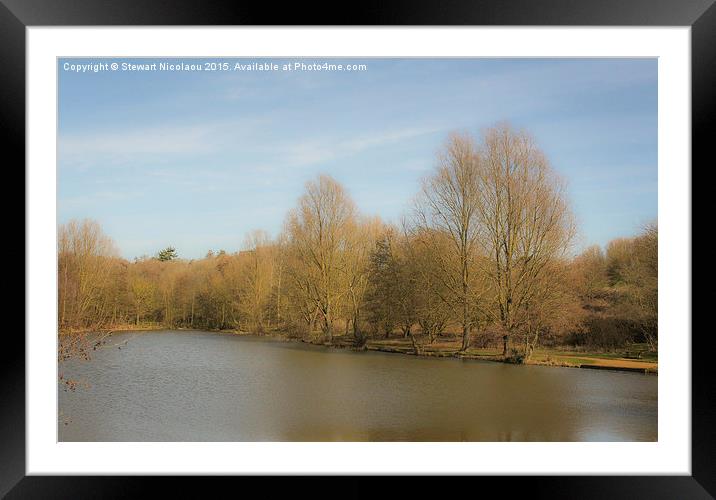  High Woods Lake, Colchester Framed Mounted Print by Stewart Nicolaou