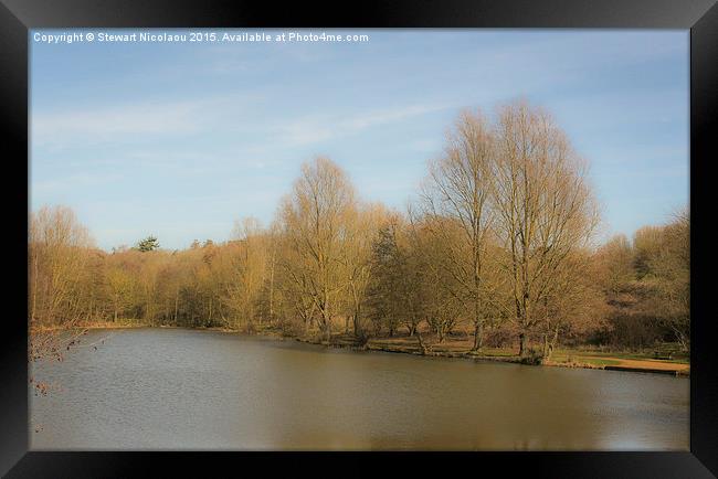  High Woods Lake, Colchester Framed Print by Stewart Nicolaou