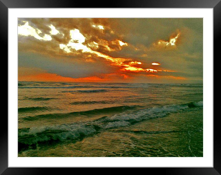 Bali Evening Sky Framed Mounted Print by Mark Sellers