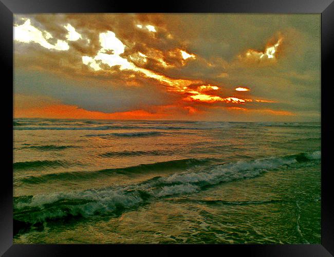 Bali Evening Sky Framed Print by Mark Sellers