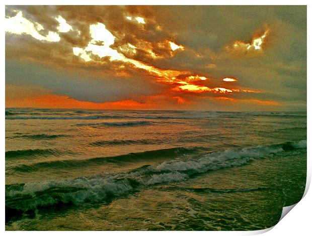 Bali Evening Sky Print by Mark Sellers