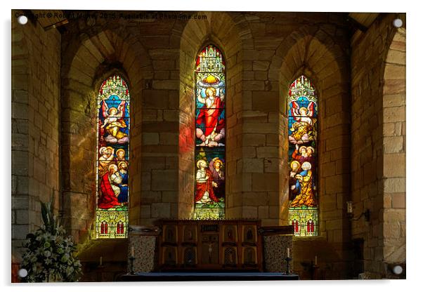  Saint Mary's Parish Church Holy Island Acrylic by Robert Murray