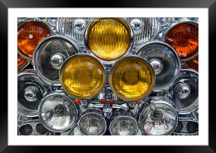  Lights on a Lambretta Framed Mounted Print by Carolyn Eaton